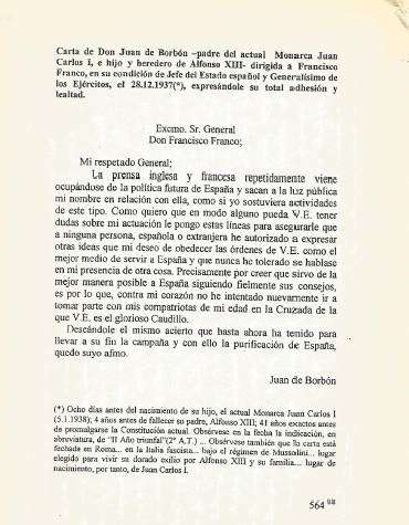 Carta-Don Juan-Borbon-a-Francisco-Franco