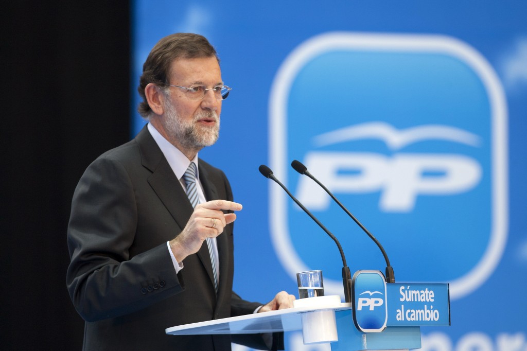 MARIANO RAJOY ATTENDS AN ELECTORAL EVENT IN VITORIA