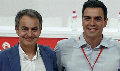 Zapatero y Pedro Sánchez