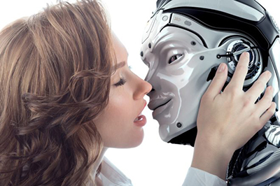 Mujer y robot