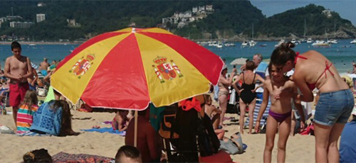 sombrilla bandera de España