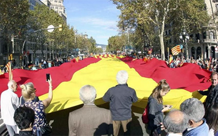 Manifestación unidad de España en Barcelona