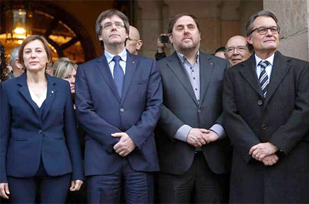 Forcadell, Puigdemont, Junqueras y Artur Mas