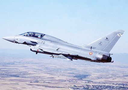 Eurofighter estrellado Albacete