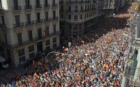 Manifestación Unidad de España en Barcelona