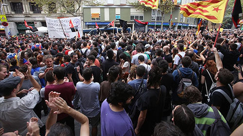 separatistas rodean sede PP Cataluña