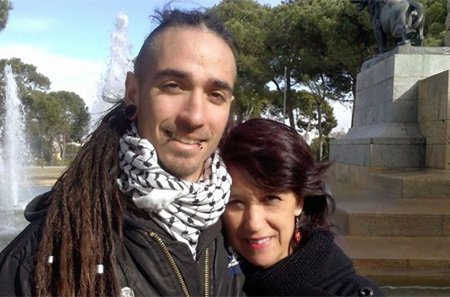 Rodrigo Lanza y su madre