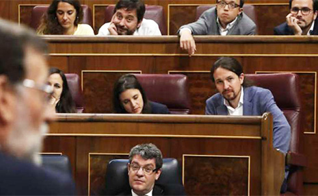 Mariano Rajoy y Pablo Iglesias en el Congreso de los Diputados