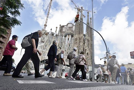 la Sagrada Familia de barcelona blindada por posibles atentados islamistas