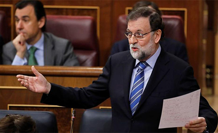 Mariano Rajoy hablando en el Congreso de los Diputados habla sobre las pensiones