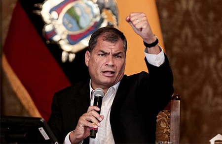 El ex presidente de Ecuador hablando sobre el asesinato del aborto