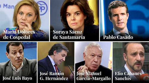 Los 7 candidatos para presidir el PP