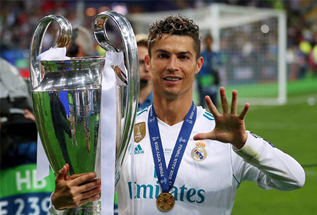 Cristiano Ronaldo tras ganar la decimotercera