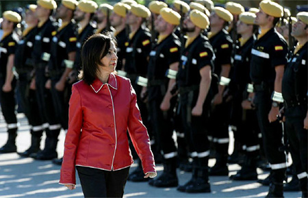 Margarita Robles en uno de sus primeros actos como ministra de Defensa