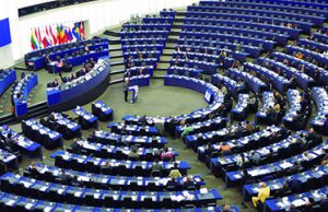 Eurodiputados en el Parlamento Europeo