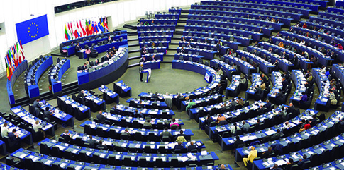 Eurodiputados en el Parlamento Europeo