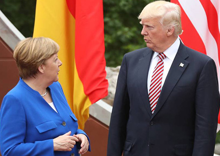 Donald Trump y Angela Merkel hablan sobre inmigración en Europa