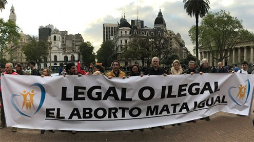 Manifestación provida en Argentina