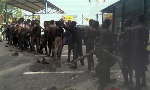 Entrada violenta de militares africanos en Ceuta