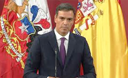 Pedro Sánchez de viaje en Chile