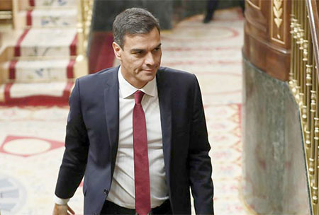 El presidente Pedro Sánchez en el Congreso de los Diputados