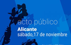 Cartel de Falange Auténtica. Acto político de Falange Auténtica en Alicante