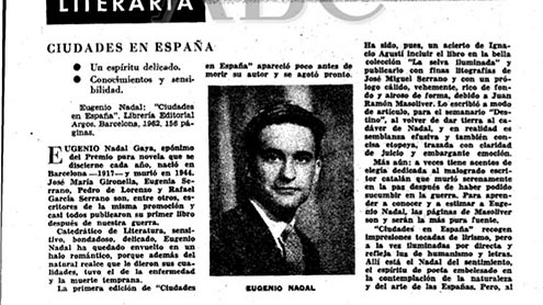 El intelectual falangista, Eugenio Nadal