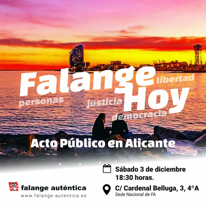 Acto político de Falange Auténtica en Alicante