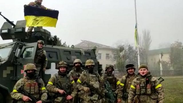Guerra en Ucrania soldados en Jersón