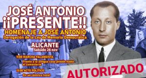 Homenaje a José Antonio Primo de Rivera en Alicante