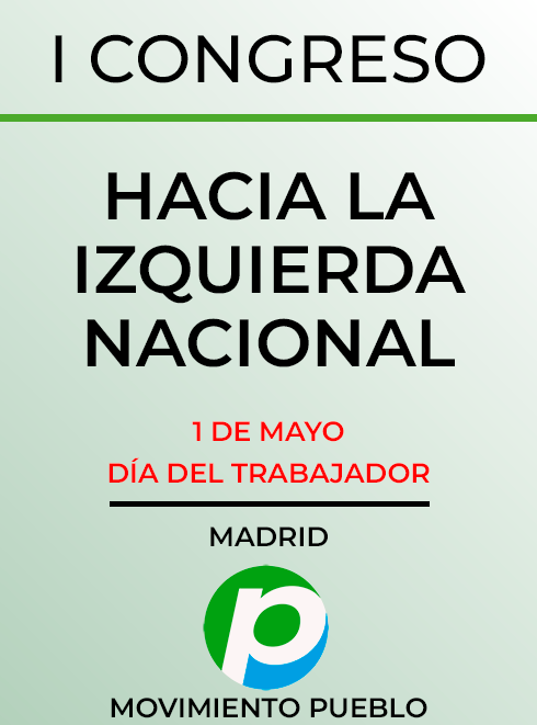 Cartel primer Congreso Nacional de Movimiento Pueblo en Madrid
