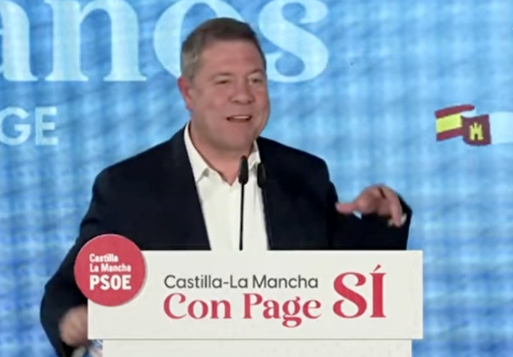 Emiliano García Page borracho en un mitin del PSOE contando intimidades sexuales