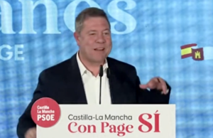 Emiliano García Page borracho en un mitin del PSOE contando intimidades sexuales