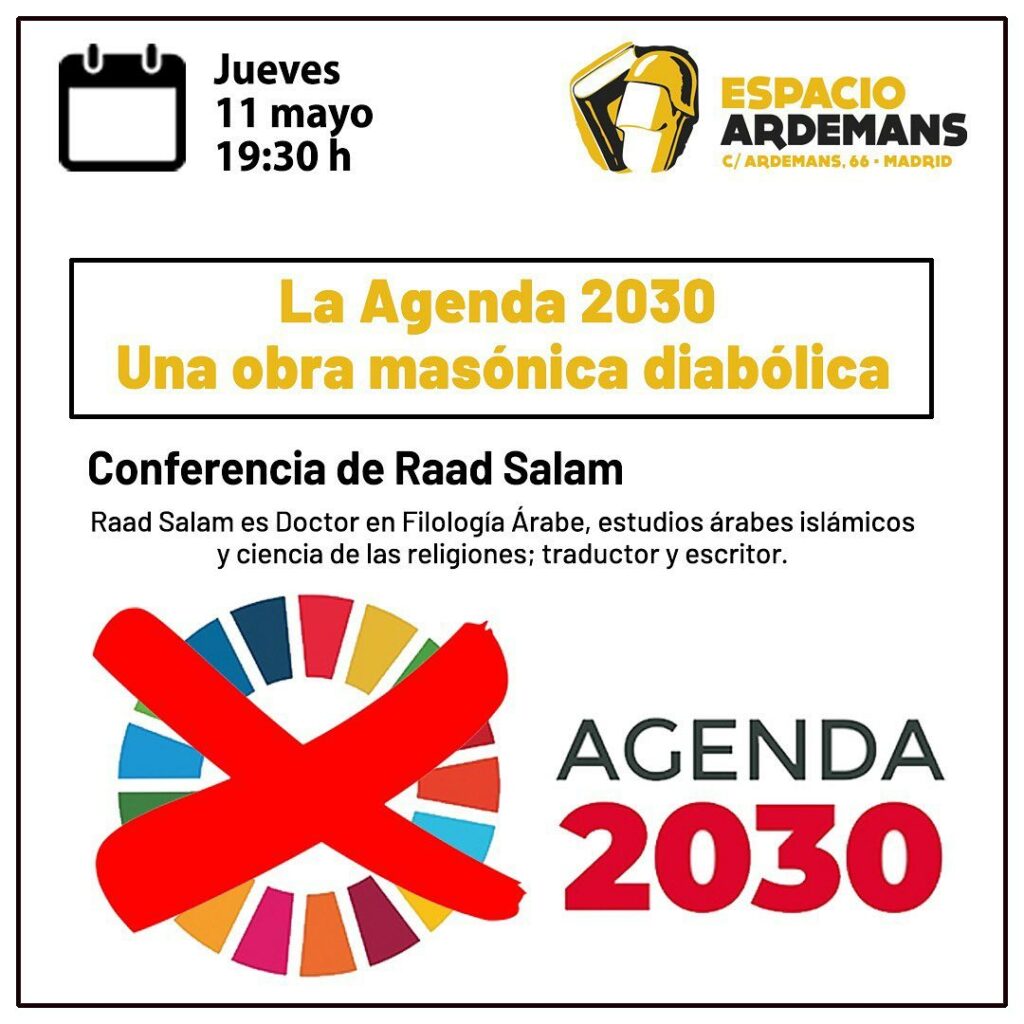 Espacio Ardemans conferencia la Agenda 2030 una obra masónica diabólica