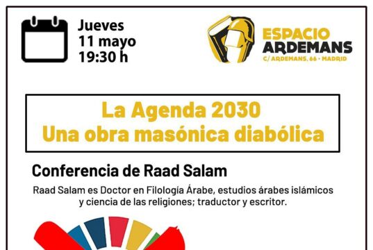 Espacio Ardemans conferencia la Agenda 2030 una obra masónica diabólica