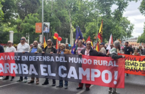 FE de las JONS La Falange en la manifestación en defensa del campo español y del mundo rural
