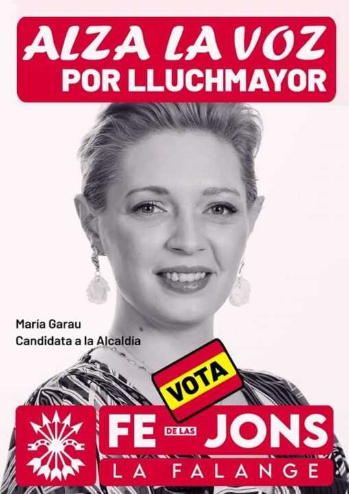 Falange Española de las JONS Maria Garau alcaldía Luchmayor Baleares elecciones
