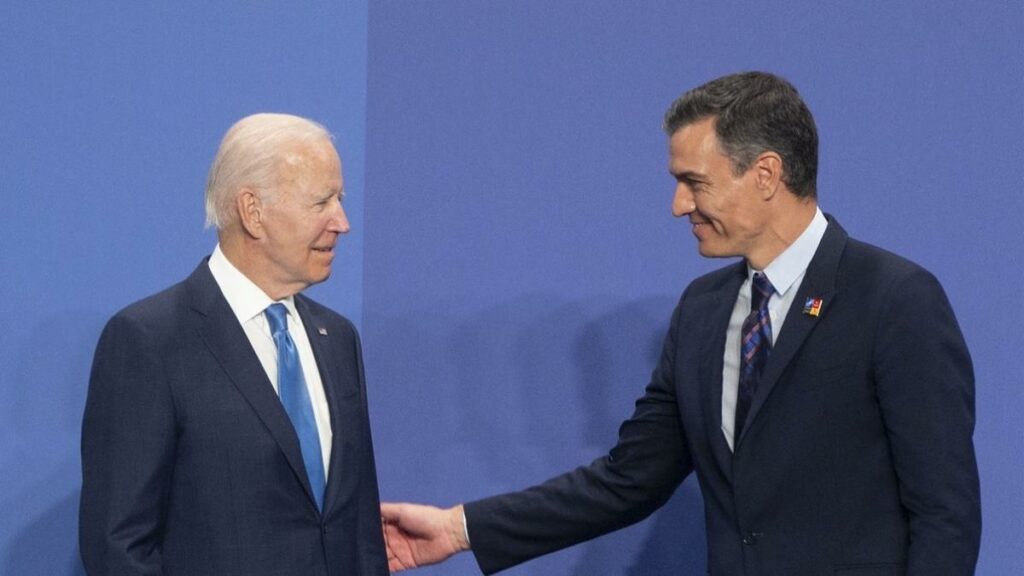 Pedro Sánchez con Joe Biden en Estados Unidos