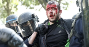 Violencia en Francia día del Trabajador 1 de mayo un hombre herido