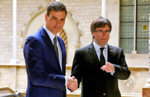 Pedro Sánchez y Carles Puigdemont pactos de Gobierno tras las elecciones generales