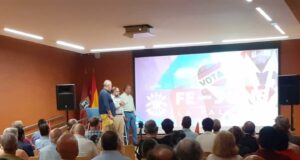 Acto falangista de Falange Española de las JONS en las elecciones generales