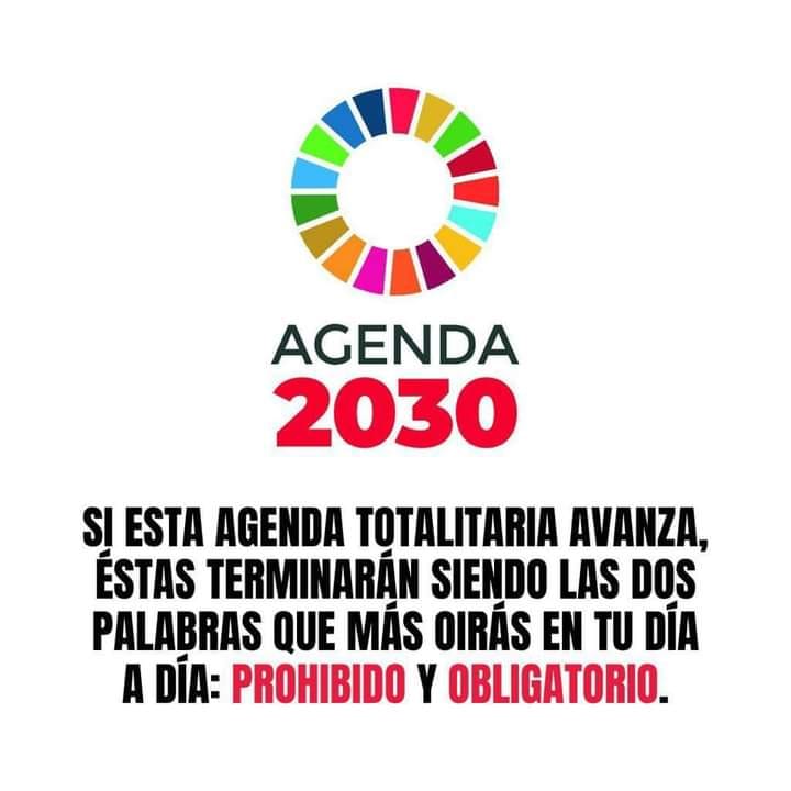 Agenda 2030 - dos palabras prohibido y obligatorio