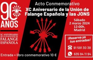 Falange Española celebra sus noventa años con un acto de unidad falangista