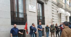 José García Vara homenajeado por los falangistas en Madrid